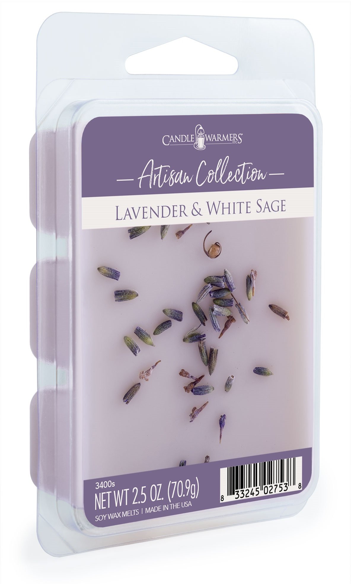 Lavender and White Sage 2.5oz Artisan Wax Melt-2
