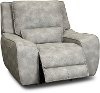 Light Sky Gray Power Recliner with Power Headrest - Sauvage