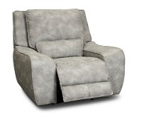 Light Sky Gray Power Recliner with Power Headrest - Sauvage-1