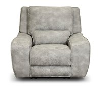 Light Sky Gray Power Recliner with Power Headrest - Sauvage-3