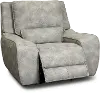 Sauvage Light Gray Power Recliner with Power Headrest