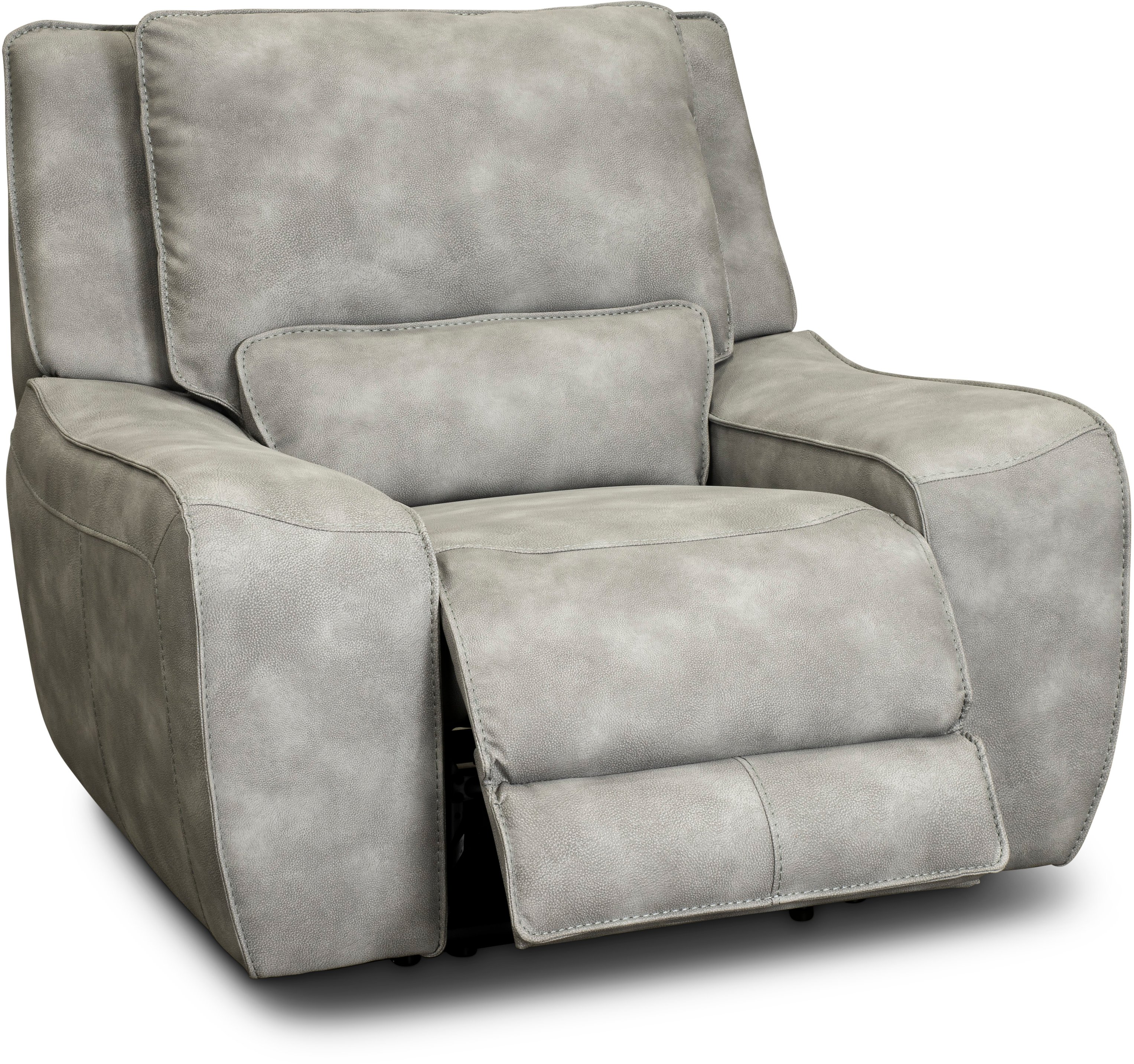 Sauvage Light Sky Gray Power Recliner with Power Headrest-1