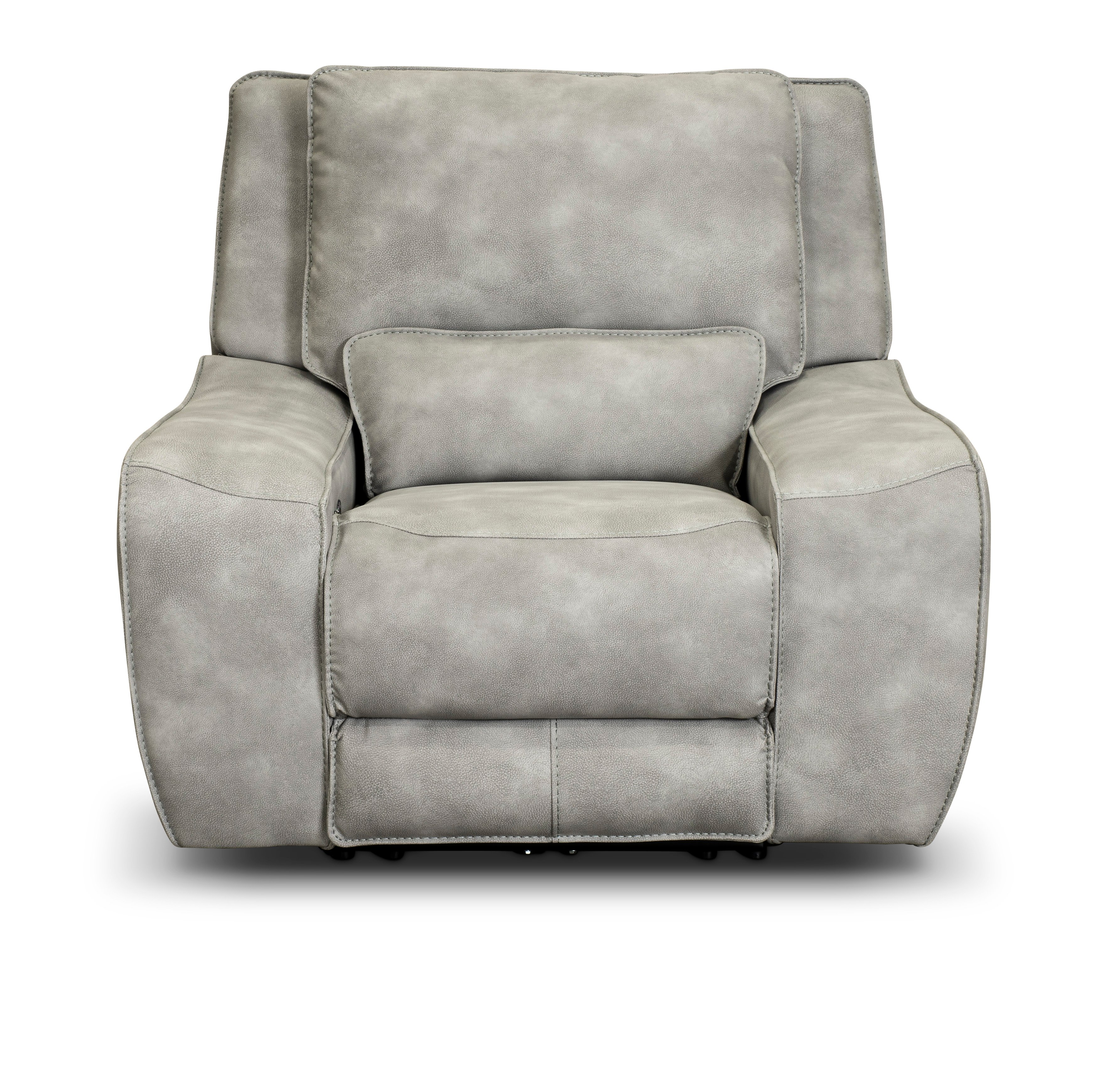 Sauvage Light Sky Gray Power Recliner with Power Headrest-3