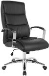 Black Faux Leather Manager Chair - Peterson