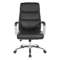 Black Faux Leather Manager Chair - Peterson-2