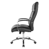 Black Faux Leather Manager Chair - Peterson-4