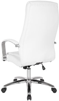 White Faux Leather Manager Chair - Peterson