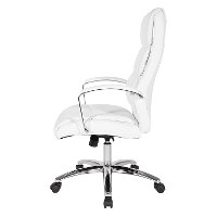 White Faux Leather Manager Chair - Peterson-2