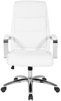 White Faux Leather Manager Chair - Peterson-3