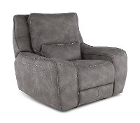 Charcoal Gray Power Recliner with Power Headrest - Sauvage-1