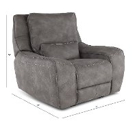 Charcoal Gray Power Recliner with Power Headrest - Sauvage-2