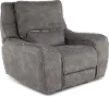 Sauvage Charcoal Gray Power Recliner with Power Headrest