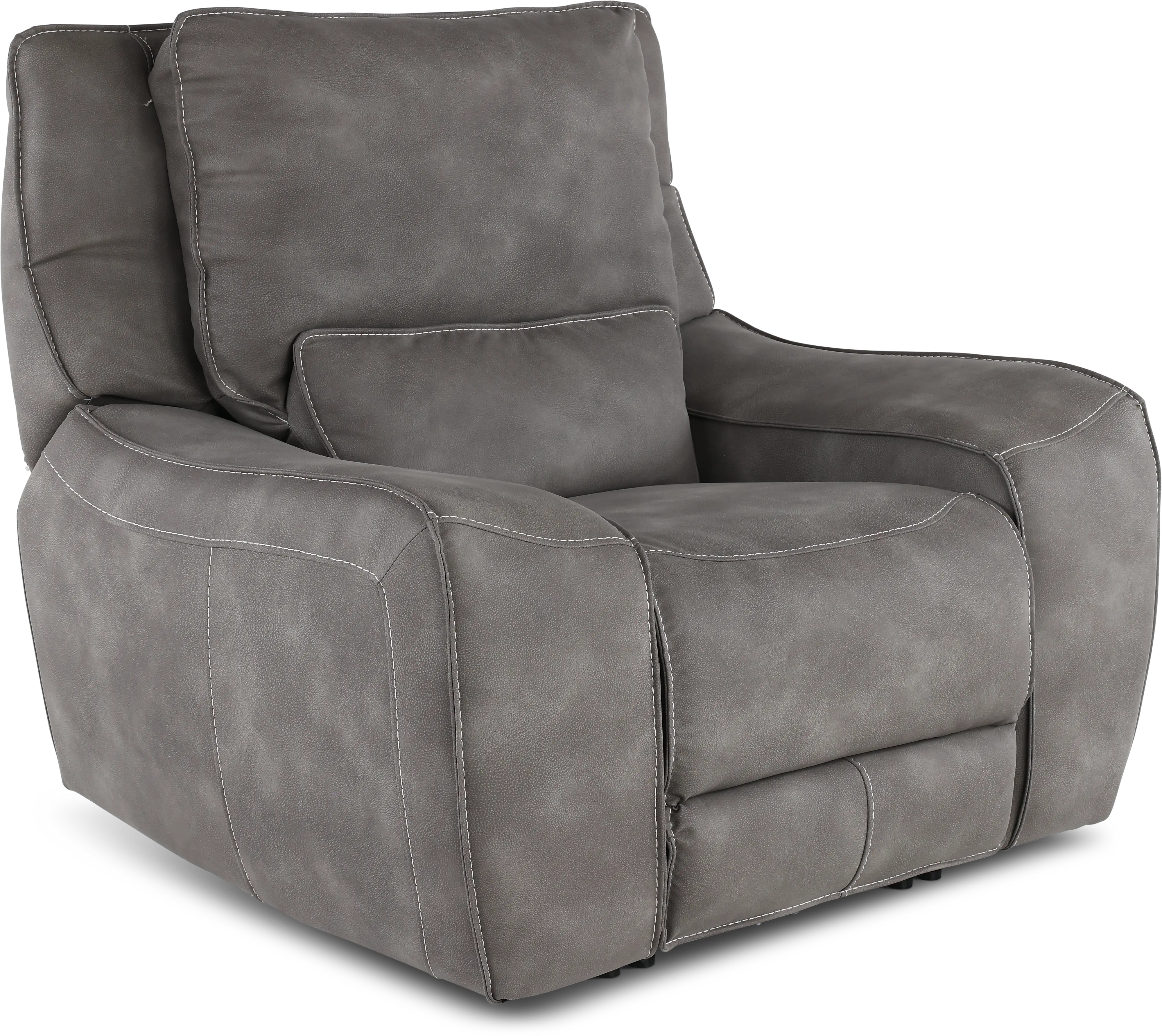 Sauvage Charcoal Gray Power Recliner with Power Headrest-1