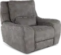 Sauvage Charcoal Gray Power Recliner with Power Headrest
