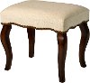 50962 Traditional Burnished Oak Vanity Stool with Nail Head Trim - Hamilton