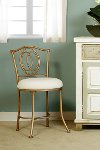 50945A Transitional Golden Bronze Vanity Stool - Emerson