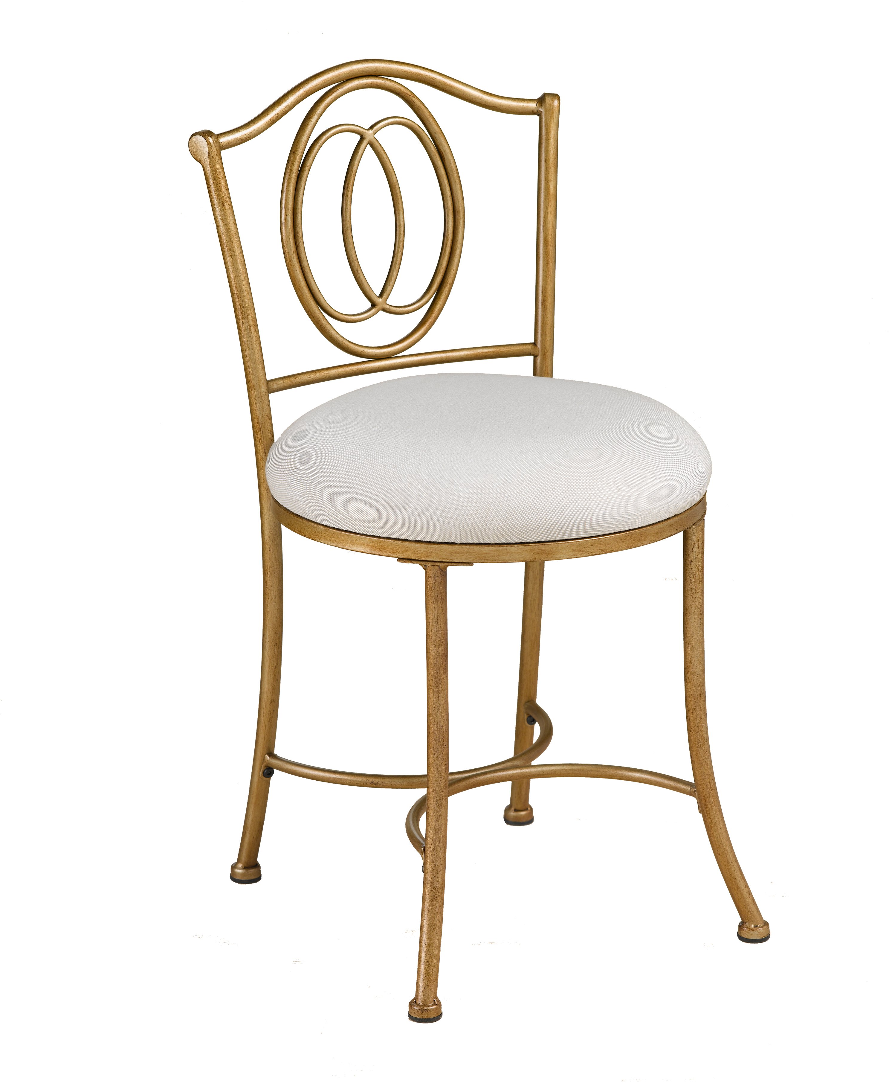 Transitional Golden Bronze Vanity Stool - Emerson-2