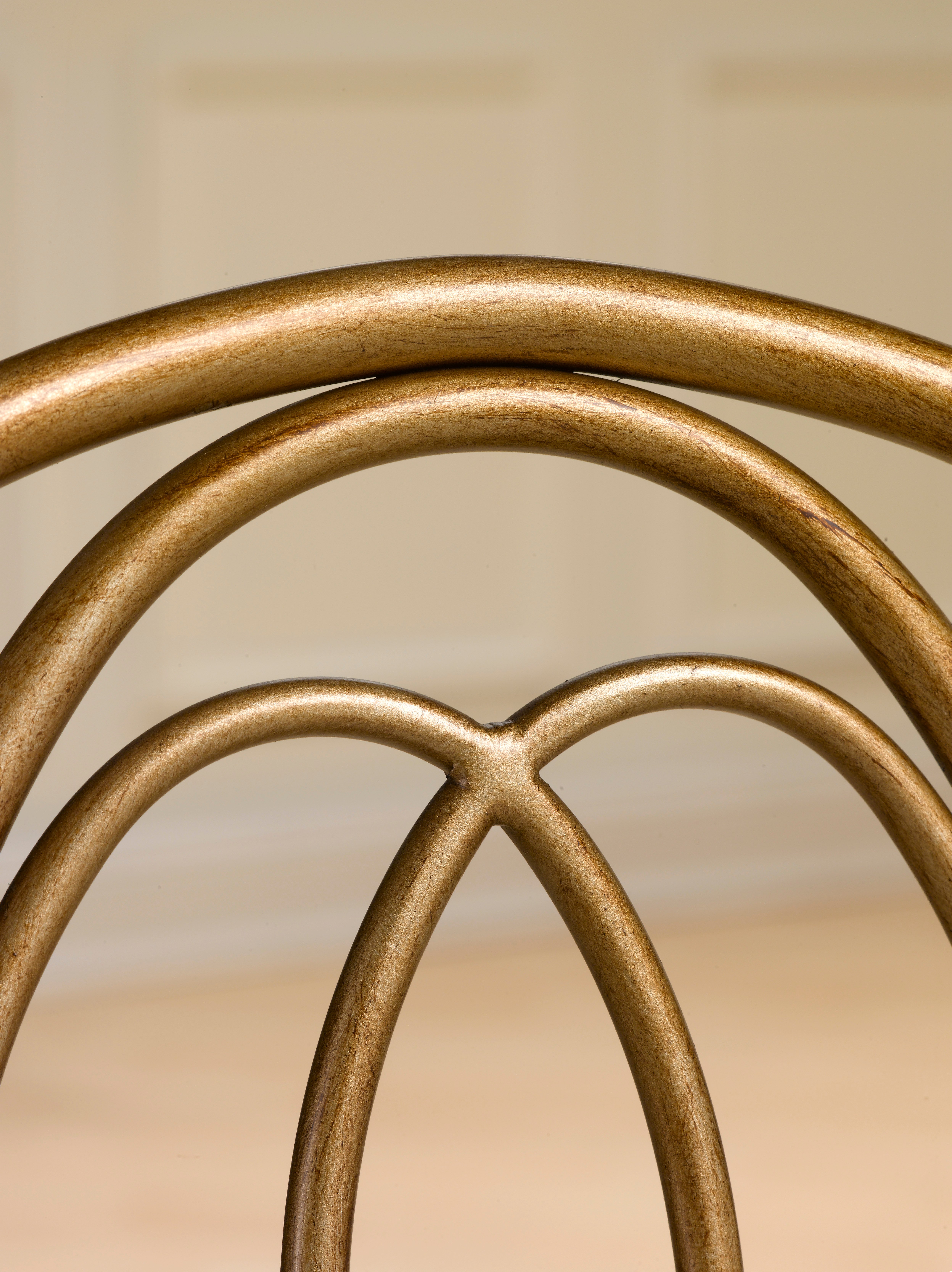 Transitional Golden Bronze Vanity Stool - Emerson-3