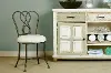 Traditional Bronze and Cream Vanity Stool - Christina
