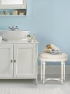 50936A Coastal Matte White Vanity Stool - Cape May