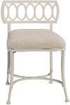 Mid Century Modern White Vanity Stool - Canal Street