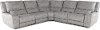 Light Sky Gray 5 Piece Power Reclining Sectional - Sauvage
