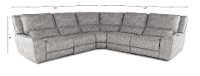 Light Sky Gray 5 Piece Power Reclining Sectional - Sauvage-3