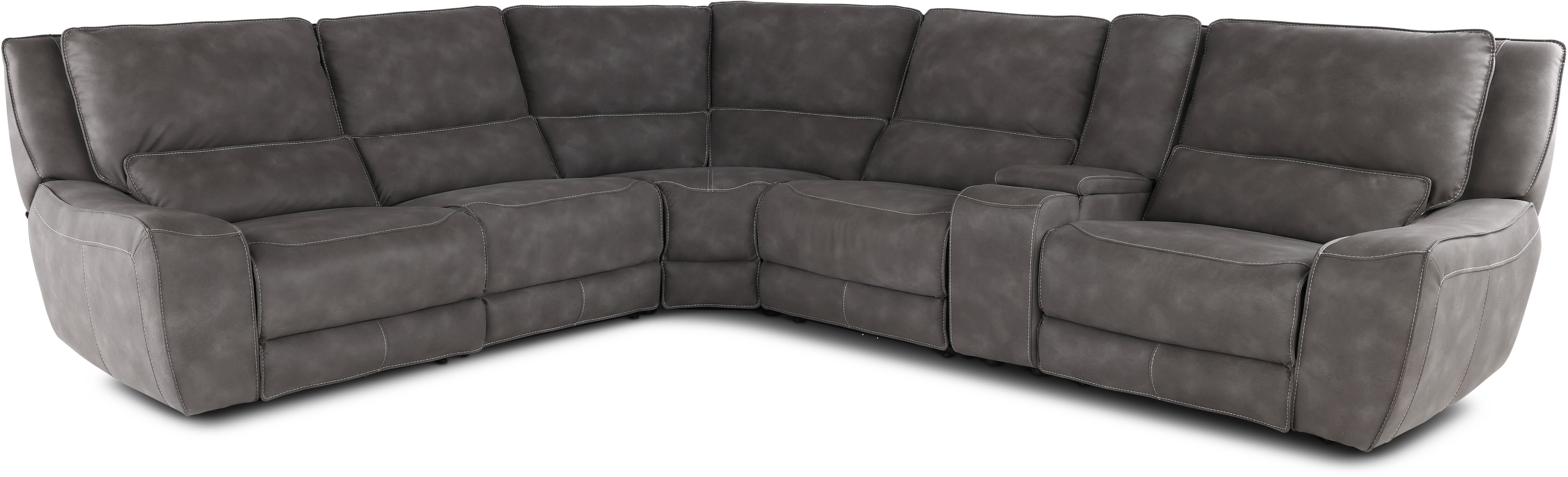 Sauvage Charcoal Gray 6 Piece Power Reclining Sectional-1