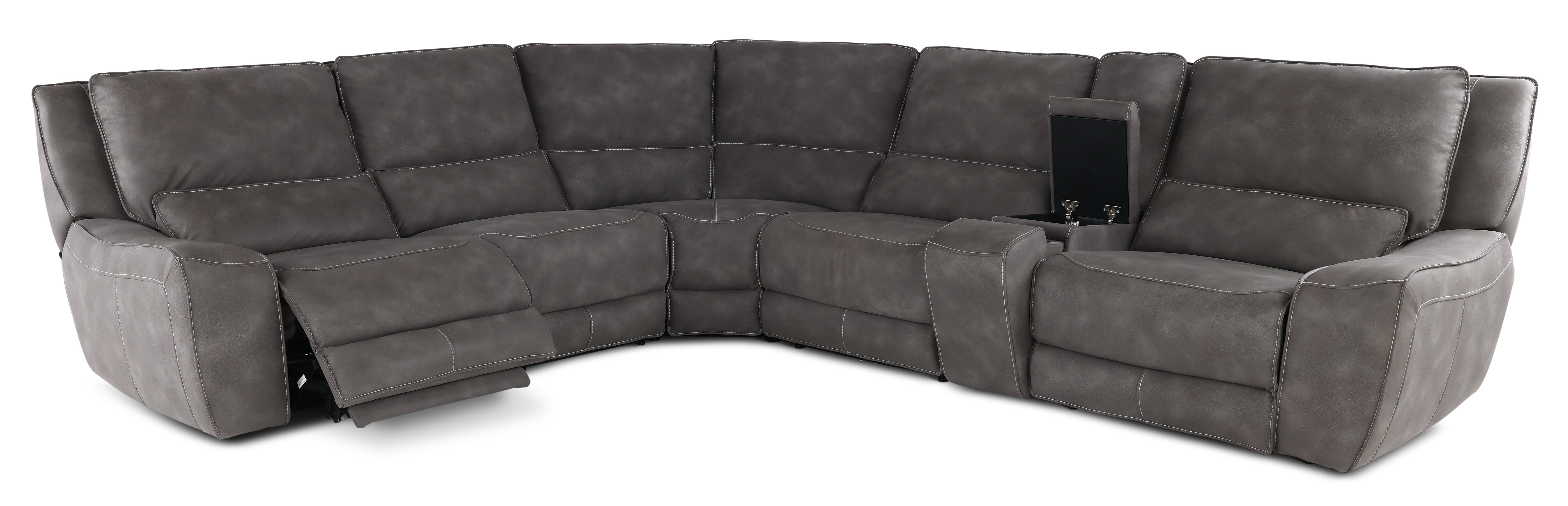 Sauvage Charcoal Gray 6 Piece Power Reclining Sectional-4