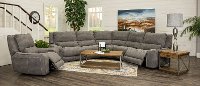 Charcoal Gray 5 Piece Power Reclining Sectional - Sauvage-2