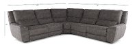 Charcoal Gray 5 Piece Power Reclining Sectional - Sauvage-3
