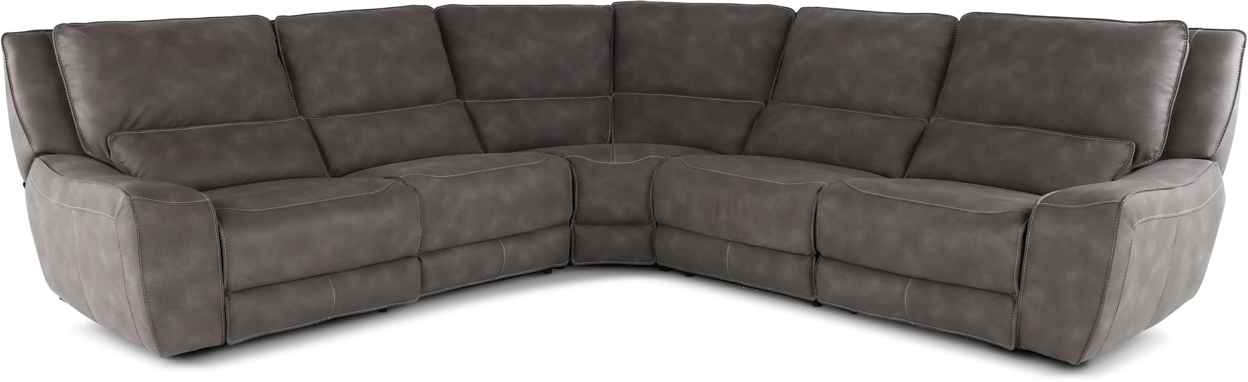Sauvage Charcoal Gray 5 Piece Power Reclining Sectional-1