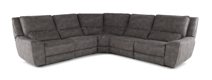 Sauvage Charcoal Gray 5 Piece Power Reclining Sectional