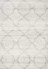 8 x 11 Large Ogee White and Gray Area Rug - Focus