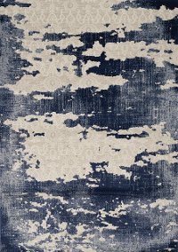 Alida 8 x 11 Distressed Beige Blue Area Rug