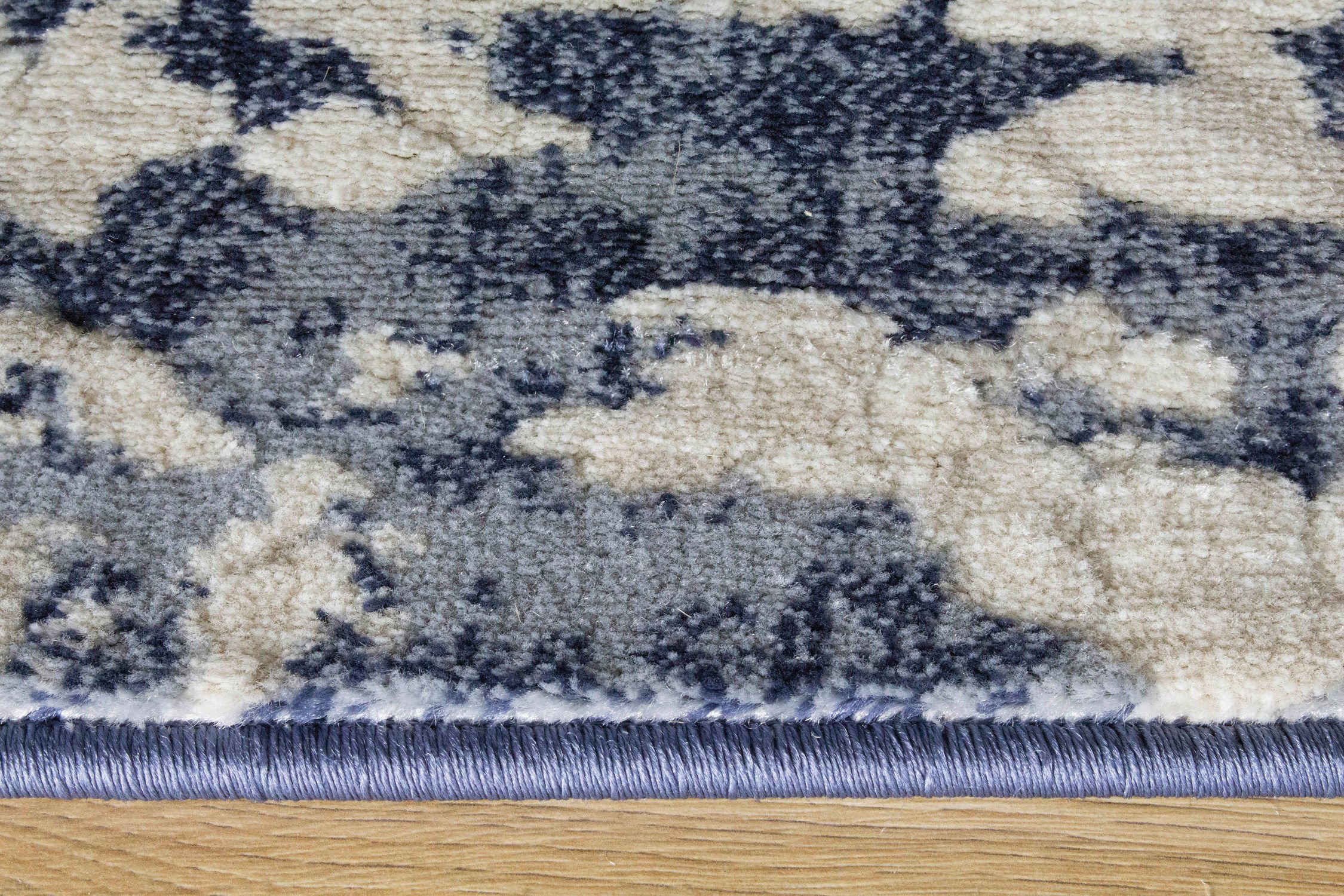 Alida 8 x 11 Distressed Beige Blue Area Rug-3