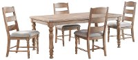 Rustic Light Brown 5 Piece Dining Room Set - Hilltop