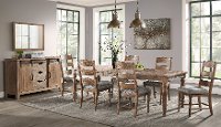 Rustic Light Brown 5 Piece Dining Room Set - Hilltop-2