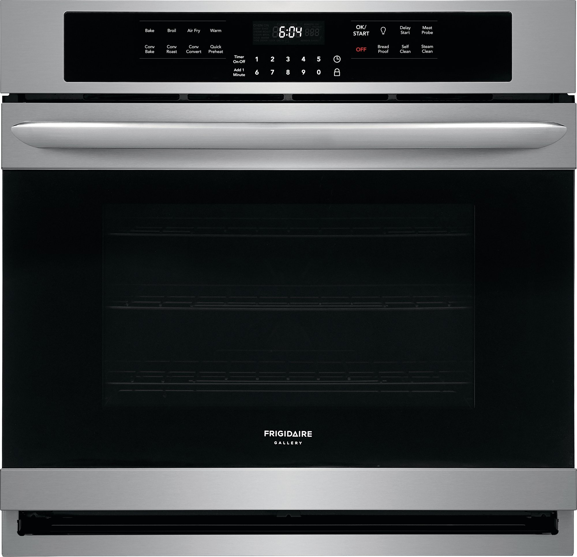 FGEW3069UF Frigidaire Gallery 30 Inch Single Wall Oven with Air Fry - 5.1 cu. ft. Stainless Steel-1