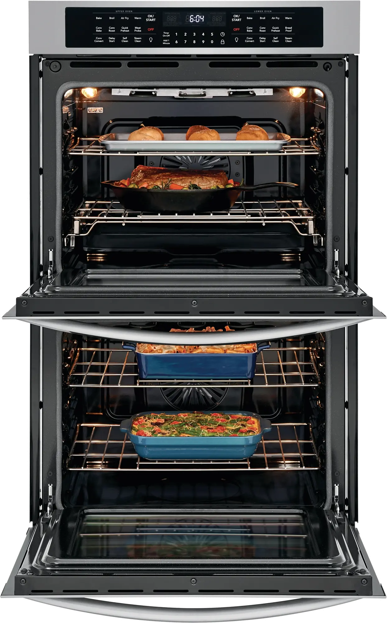 FGET3069UF Frigidaire Gallery 30 Inch Double Wall Oven with Air Fry - 10.2 cu. ft. Stainless Steel-4