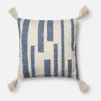 P1057MH Magnolia Home Furniture 18 Inch Navy and Ivory Throw Pillow