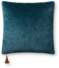 Magnolia Home Furniture Blue and Coffee Brown Throw Pillow
