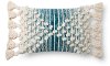 Magnolia Home Furniture Ivory and Blue Rectangular Throw Pillow
