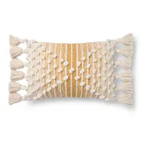 P1145MHIVORYGLD Magnolia Home Furniture Ivory and Gold Rectangular Throw Pillow
