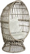 Gray Resin Wicker Look Swivel Accent Chair - Kiersten