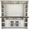 Eastport Rustic White Wash Entertainment Center