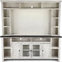 Rustic White Wash Entertainment Center - Eastport