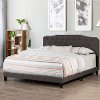 2010-503 Traditional Stone Gray Queen Upholstered Bed - Nicole