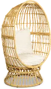 Kiersten Tan Resin Wicker Look Swivel Accent Chair
