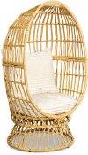 Tan Resin Wicker Look Swivel Accent Chair - Kiersten